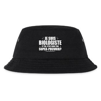 Ich bin Biologe. Was ist deine Superkraft? - Kinder Bucket Hat - Schwarz - Vorne