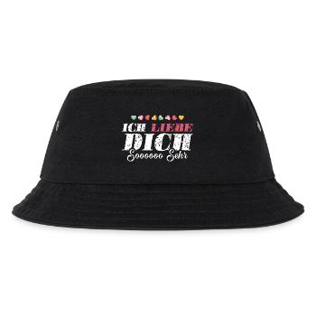 Ich Liebe Dich So Sehr - Kinder Bucket Hat - Schwarz - Vorne