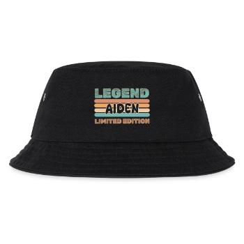 Vorname Aiden - Kinder Bucket Hat - Schwarz - Vorne