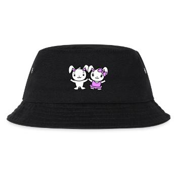 2 Bunnies Two Girlfriend Love Couple In Love Cute - Kids’ Bucket Hat - black - Front