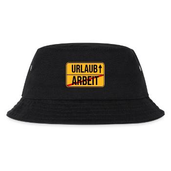 Urlaub Arbeit Wegweiser Design - Kinder Bucket Hat - Schwarz - Vorne