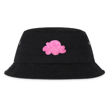 rosa Wolke Flausch Pelz Himmel kuschelig pink - Kinder Bucket Hat - Schwarz - Vorne