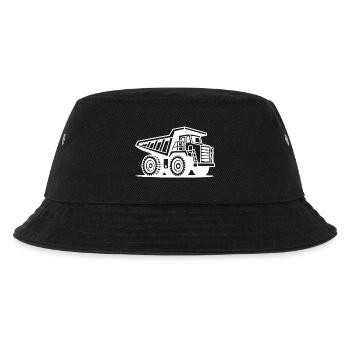 Industrial Mining Truck Silhouette - Kids’ Bucket Hat - black - Front