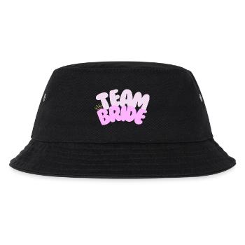 Team Bride Shirt | JGA Krone Pink Brautjungfern - Kinder Bucket Hat - Schwarz - Vorne