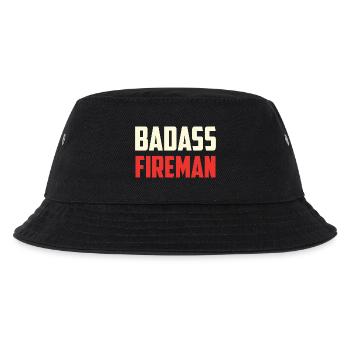 Combatant firefighter badass - Kids’ Bucket Hat - black - Front