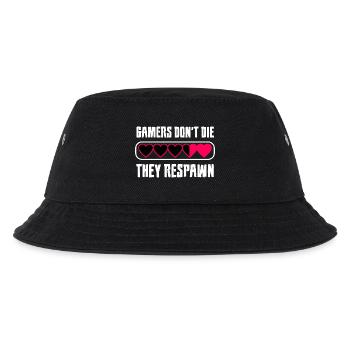 Gamer Herz Botschaft - Kinder Bucket Hat - Schwarz - Vorne