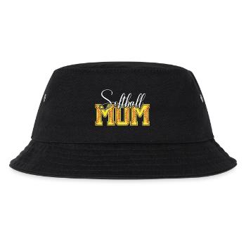 Softball Mama - Kinder Bucket Hat - Schwarz - Vorne