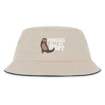 Angetrieben Von Sea Otter Cartoon - Kinder Bucket Hat - Natur/Navy - Vorne
