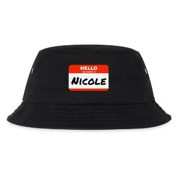 Bonjour, je m’appelle Nicole Étiquette Étiquette Nom Tag - Bob Enfant - noir - Devant