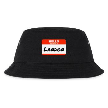 Bonjour, je m’appelle Landon Étiquette Nom Tag - Bob Enfant - noir - Devant
