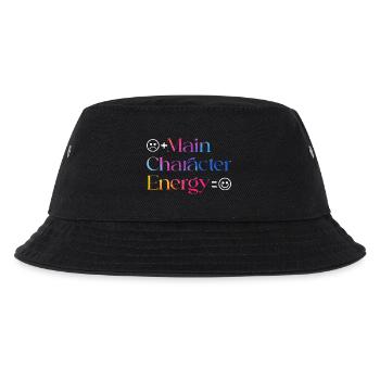 Main Character Energy smilie - Kinder Bucket Hat - Schwarz - Vorne