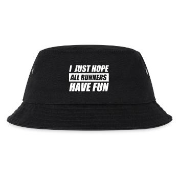 I just hope all runner lustiges Lauf Joggen Läufer - Kinder Bucket Hat - Schwarz - Vorne