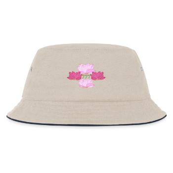 Spirituelle Lotus 777 Engel-Nummer - Kinder Bucket Hat - Natur/Navy - Vorne