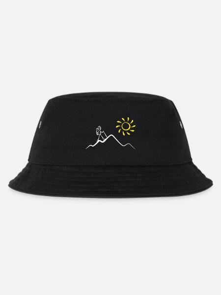 Bergwanderer in der Sonne - Kinder Bucket Hat - Schwarz