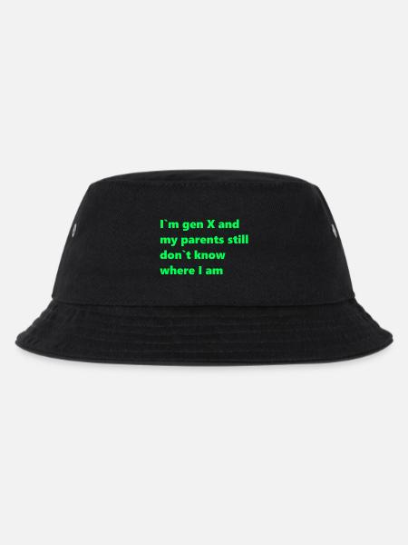 GenX - Kinder Bucket Hat - Schwarz