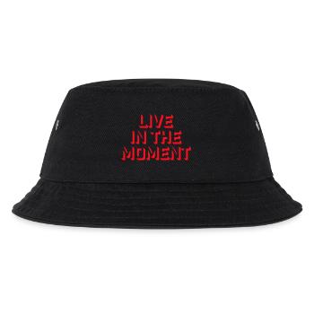 Live In The Moment Achtsamkeit Präsenz Bewusstsein - Kinder Bucket Hat - Schwarz - Vorne