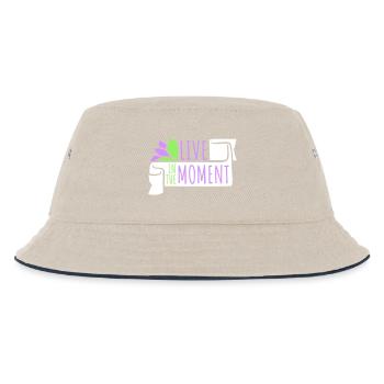 Live In The Moment Achtsamkeit Präsenz Bewusstsein - Kinder Bucket Hat - Natur/Navy - Vorne