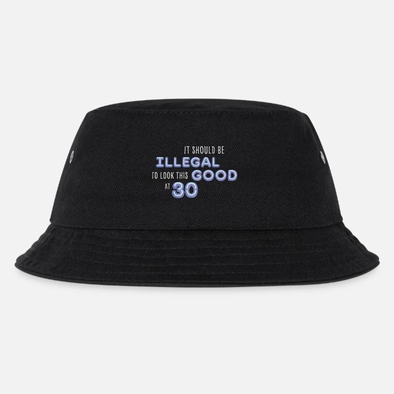 Illegal gut aussehen mit 30 – Geburtstag Spruch - Kinder Bucket Hat - Schwarz