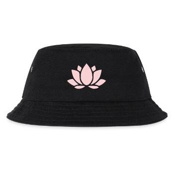 Lotusblume Lotusblüte pastell Seerose Blume Blumen - Kinder Bucket Hat - Schwarz - Vorne