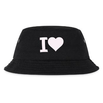 I Love Heart Motif - Kids’ Bucket Hat - black - Front