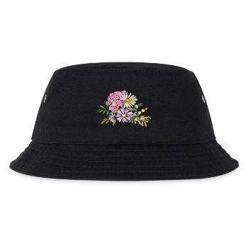 Blumenstrauß  - Kinder Bucket Hat - Schwarz - Vorne