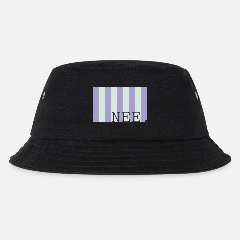 Nee Pastel Stripe Font - Kids’ Bucket Hat - black