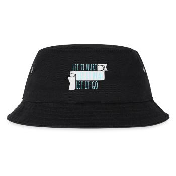 Let It Hurt Let It Heal Let It Go Inspirierend - Kinder Bucket Hat - Schwarz - Vorne