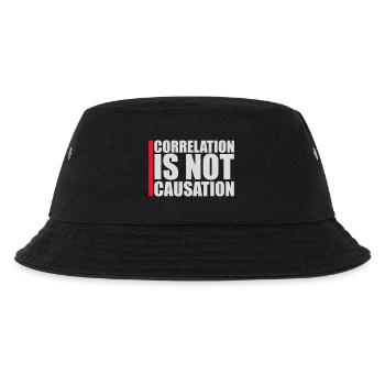 Correlation Is Not Causation Nerd Wissenschaft - Kinder Bucket Hat - Schwarz - Vorne