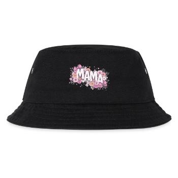 MAMA Pastellblumen und rosa Schleifen | Style Chic - Kinder Bucket Hat - Schwarz - Vorne