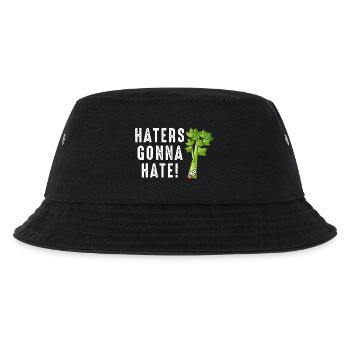 Haters Gonna Hate Celery Cartoon - Kids’ Bucket Hat - black - Front