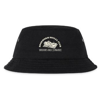Bookworm Social Club Lesen Retro - Kinder Bucket Hat - Schwarz - Vorne