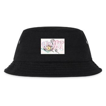 Hip-hop, graffiti and vinyl records - Kids’ Bucket Hat - black - Front