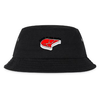 Fleisch ist alles was ich brauche - Kinder Bucket Hat - Schwarz - Vorne