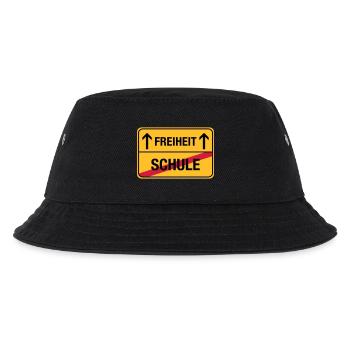 Schule – Freiheit - Kinder Bucket Hat - Schwarz - Vorne