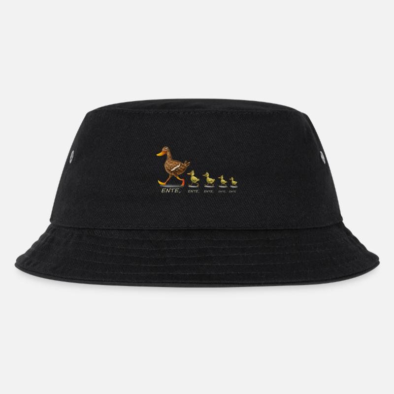 Ente - Kinder Bucket Hat - Schwarz