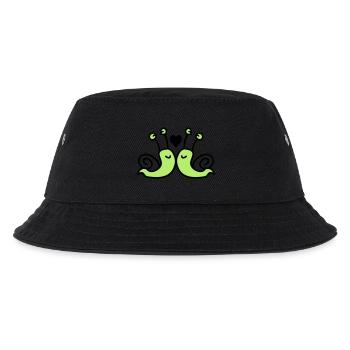 verliebte Schnecken - Kinder Bucket Hat - Schwarz - Vorne