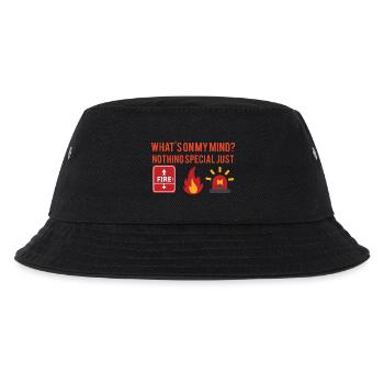 Fire Department: What's on my mind? Nothing special just - Kids’ Bucket Hat - black - Front