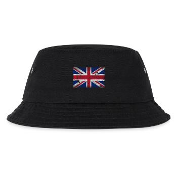 Vintage UK Flag Union Jack - Kinder Bucket Hat - Schwarz - Vorne