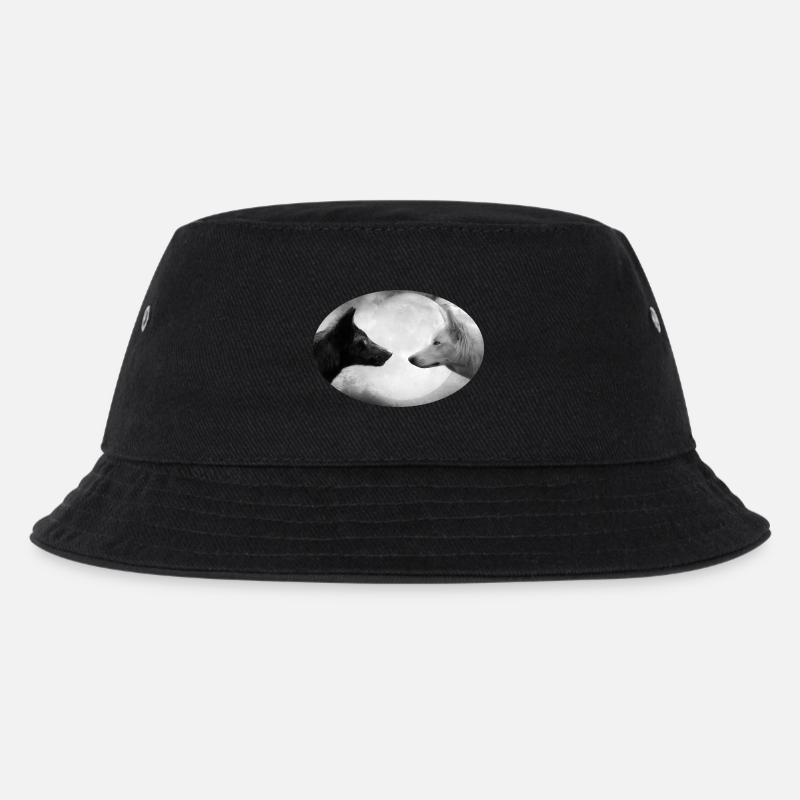 Wolf - Kinder Bucket Hat - Schwarz