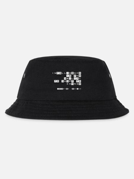 Stephen Hawking Intelligence Leetspeak - Kinder Bucket Hat - Schwarz