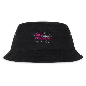 Vollzeit Prinzessin - Kinder Bucket Hat - Schwarz - Vorne