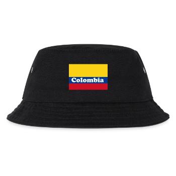 Colombia Kolumbien Flagge Fahne Geschenk - Kinder Bucket Hat - Schwarz - Vorne