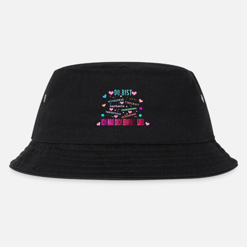 Du bist wunderbar - Kinder Bucket Hat - Schwarz