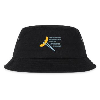 Bob: Wer anderen eine Bratwurst brät, der hat ein - Kinder Bucket Hat - Schwarz - Vorne