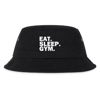 Essen Sie Schlaf-studio weiß - Kinder Bucket Hat - Schwarz - Vorne