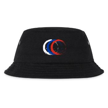 Kreis Bürste Flagge Russland Fahne Farben Vektor - Kinder Bucket Hat - Schwarz - Vorne