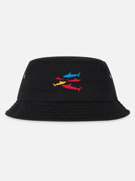 shark - Kids’ Bucket Hat - black