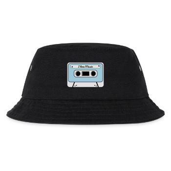 Kassette - Kinder Bucket Hat - Schwarz - Vorne
