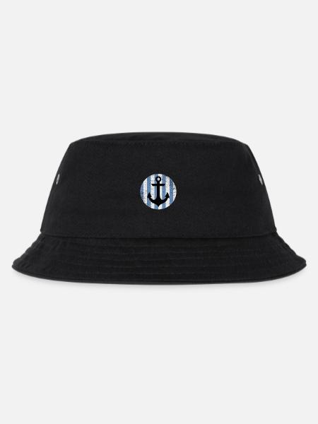 Anker im Streifenhimmel - Kinder Bucket Hat - Schwarz