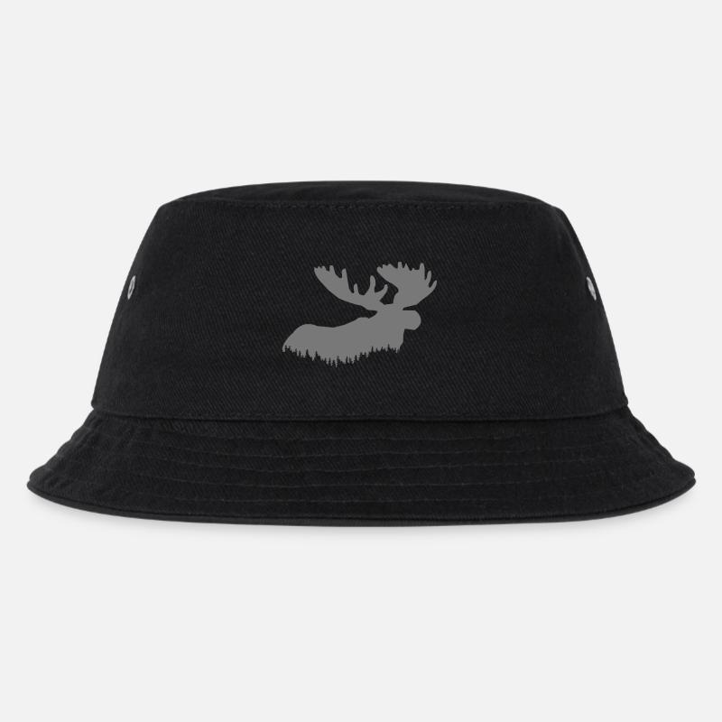 Elch - Kinder Bucket Hat - Schwarz